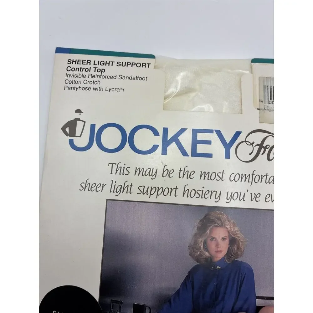 Vintage Jockey For Her Sheer Pantyhose Small Tuxedo Black/ White 1992-1993